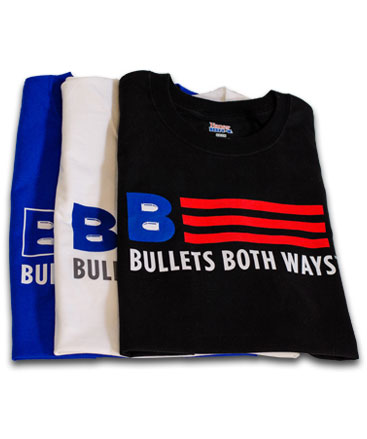 Bullets Both Ways Tshirt Flag Logo