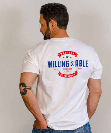 Bullets Both Ways Willing And Able T-Shirt white Men